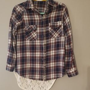 Flannel small lace top